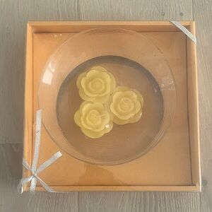 Yellow Rose Floating Candles Set